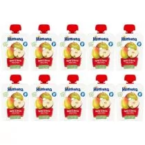 Humana Mus jabłko-gruszka po 6. miesiącu 100% Organic Quality zestaw 10 x 90 g Bio - Przekąski dla dzieci - miniaturka - grafika 1