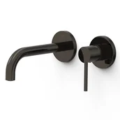 Baterie umywalkowe - Element natynkowy baterii umywalkowej podtynkowej z krótką wylewką Tres Study czarny 26230021KM - miniaturka - grafika 1