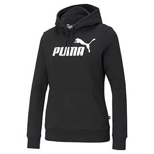 Bluzy damskie - PUMA Damska bluza z kapturem z logo Ess Fl Sweat - grafika 1