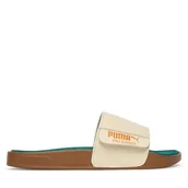 Klapki i japonki damskie - Klapki Puma Leadcat 2.0 Palermo Lthr 404838 01 Écru - miniaturka - grafika 1