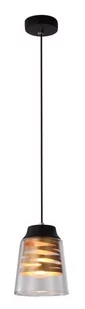 Candellux Lampa wisząca czarno-złota szklany klosz 60W E27 Fresno 31-78384 31-78384 - Lampy sufitowe - miniaturka - grafika 1