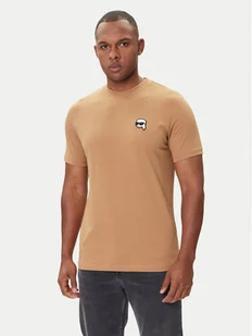 KARL LAGERFELD T-Shirt 755710 554224 Beżowy Regular Fit - Koszulki męskie - miniaturka - grafika 1