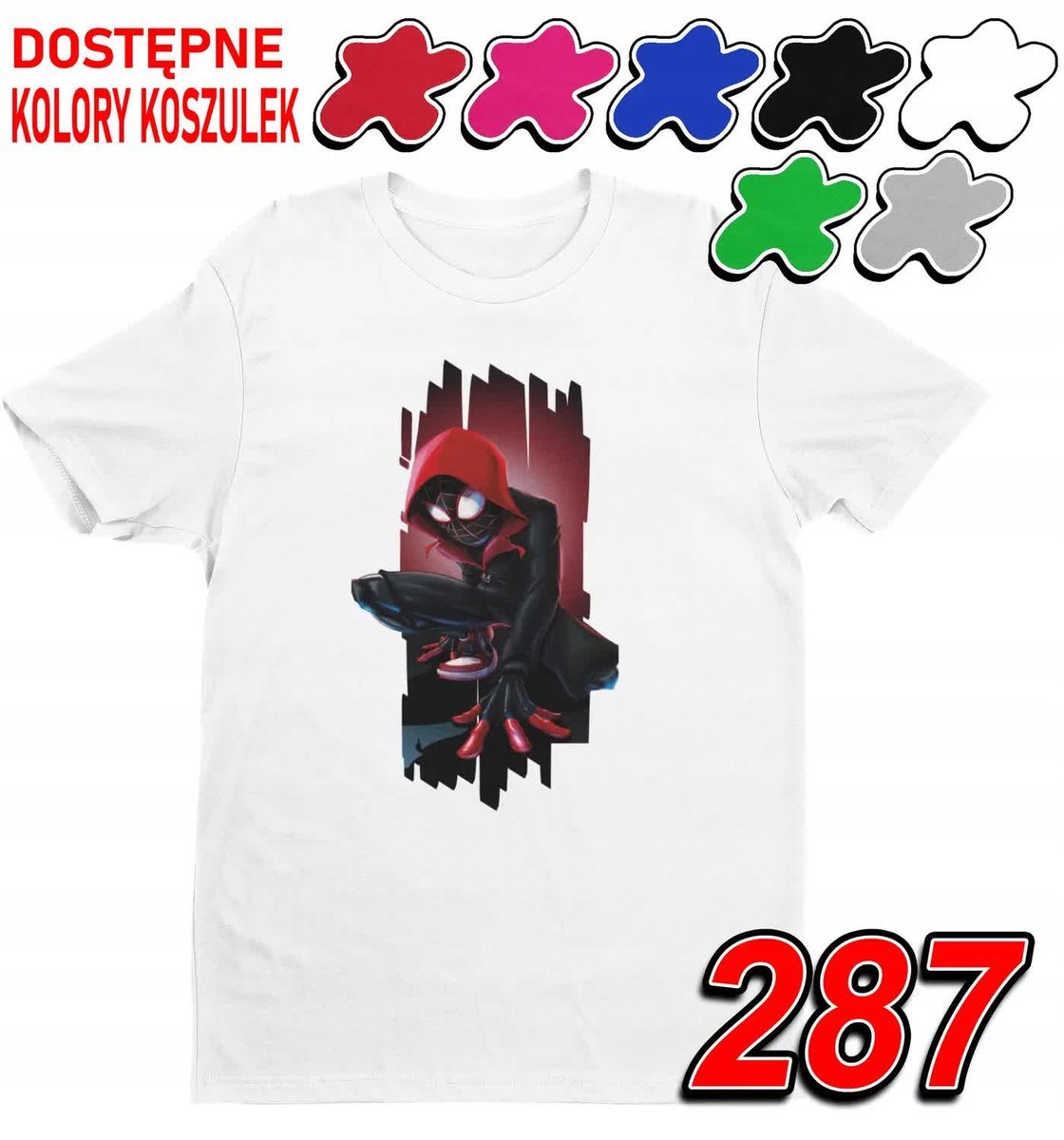 Dziecięca Koszulka Z Nadrukiem Avengers Spiderman Morales- L 146-152