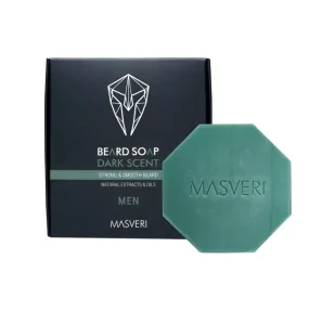 Masveri, Beard Soap Dark Scent, Wmzacniająco-wygładzające Mydło Do Brody, 100g - Kosmetyki i akcesoria do pielęgnacji brody - miniaturka - grafika 1