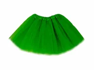 Sukienki i spódniczki dla dziewczynek - SPÓDNICZKA TIULOWA TRÓJWARSTWOWA CIEMNOZIELONA 28cm - miniaturka - grafika 1