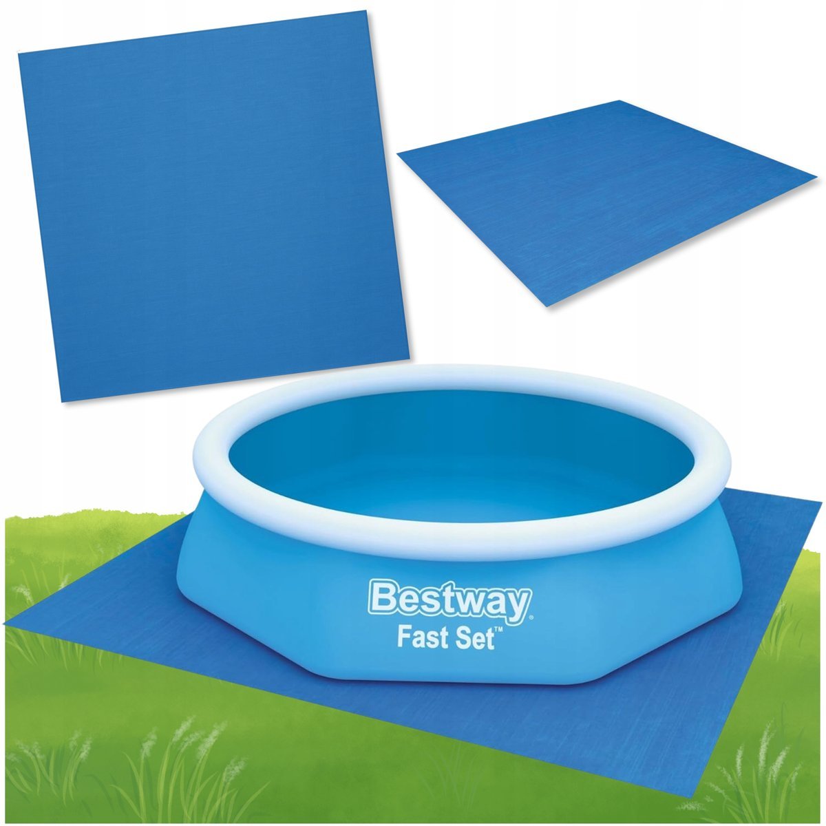 Bestway Mata pod basen plandeka podłogowa ochronna kwadratowa 274x274 cm