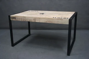 Stół Factory #115 Mango Z Nadrukiem I Metal 90X140X77 B 2512 - Stoły - miniaturka - grafika 1