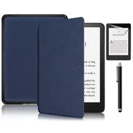Etui do czytników e-book - GRANATOWE ETUI SLIM DLA CZYTNIKA KINDLE PAPERWHITE 5 11 GEN 6,8" - miniaturka - grafika 1