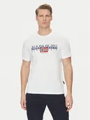 Koszulki męskie - Napapijri T-Shirt S-Aylmer NP0A4HTO Biały Regular Fit - miniaturka - grafika 1