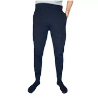 Dresy męskie - Spodnie męskie dresowe ze ściagaczem granatowe M - miniaturka - grafika 1