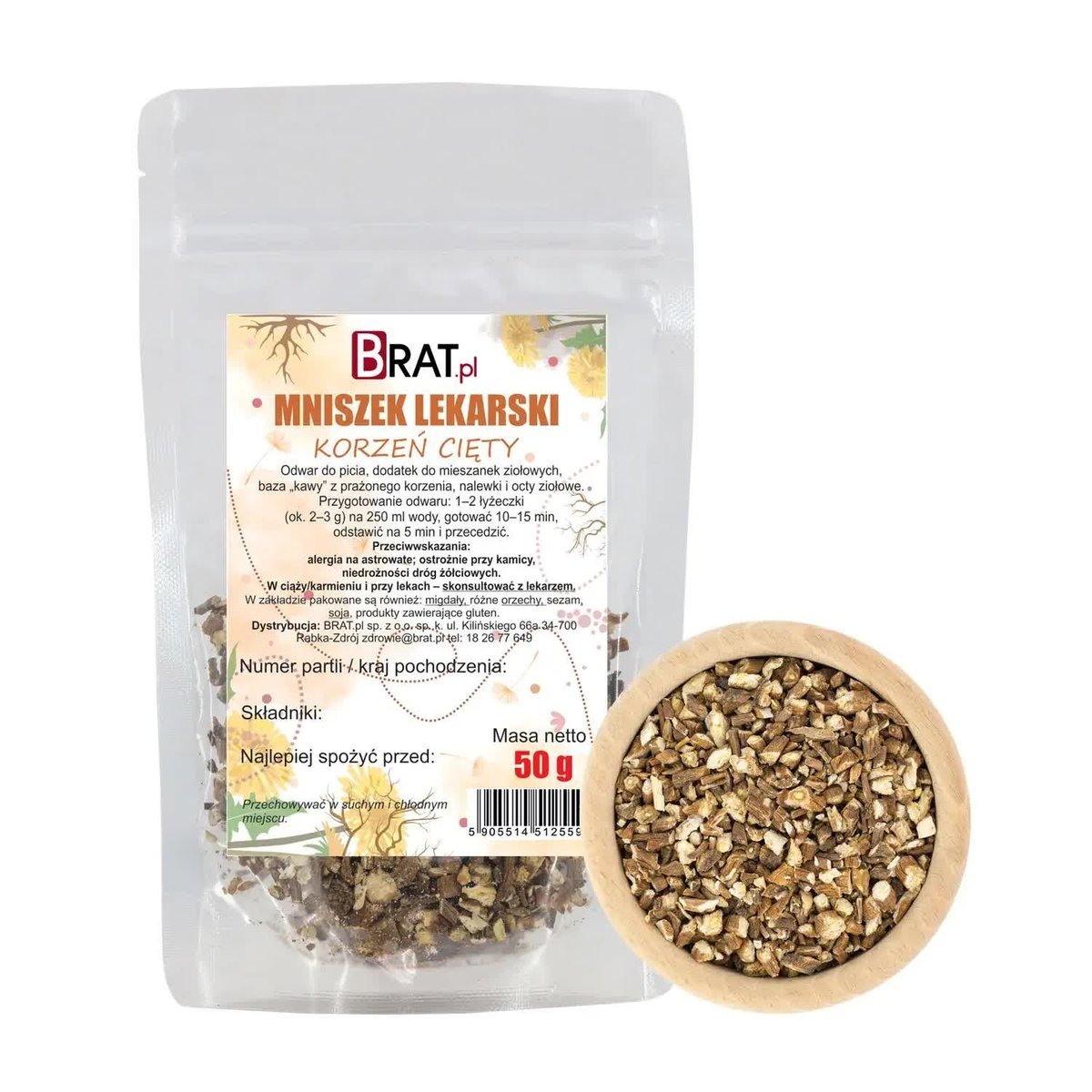 Mniszek lekarski - korzeń cięty 100g