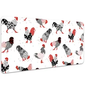 Podkładki na biurko - Mata ochronna na biurko Geometria koguty 100x50 cm, Dywanomat - miniaturka - grafika 1