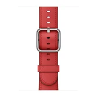 Akcesoria do smartwatchy - Apple Skórzany pasek z klamrą klasyczną w kolorze czerwonym do koperty 42mm / 44mm / 45mm / 46mm / 49mm - rozmiar M/L - miniaturka - grafika 1