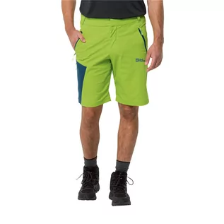 Spodnie sportowe męskie - Krótkie spodenki męskie Jack Wolfskin GLASTAL SHORTS M fresh green - 46 - grafika 1