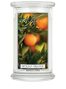Kringle Candle Duża świeca z dwoma knotami Sicilian Orange 623 g - Świece - miniaturka - grafika 2