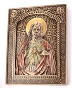 Dewocjonalia - Serce Jezusa Ikona Obraz Płaskorzeźba Veronese - miniaturka - grafika 1