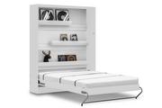 Łóżka - Półkotapczan pionowy 140x200 Basic New Elegance - biały połysk - miniaturka - grafika 1