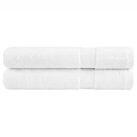 Ręczniki - vidaXL Ręczniki kąpielowe premium, 2 szt., białe, 100x200 cm, bawełna - miniaturka - grafika 1