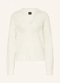 Swetry damskie - Boss Sweter Fortelli Z Dodatkiem Alpaki weiss - BOSS - miniaturka - grafika 1