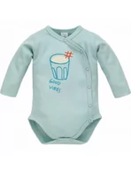 Body dla niemowląt - Pinokio Body niemowlęce bawełniane rozpinane długi rękaw Orange Flip zielony, Rozmiar: 56 - miniaturka - grafika 1
