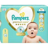 Pampers Premium Care Pieluszki Rozmiar 1, 2-5 Kg, 72 Szt.