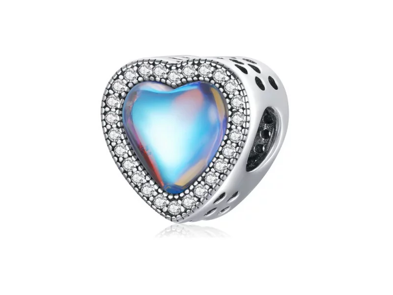 Pandora Valerio.pl Rodowany srebrny charms do mieniące się serce dar miłości cyrkonie srebro 925 ALBEADS0275RH ALBEADS0275RH