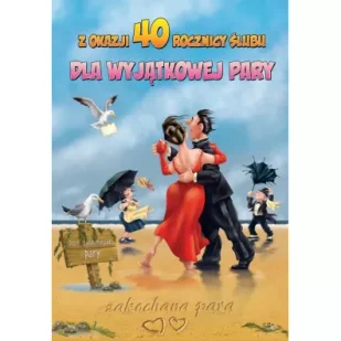 Karnet okolicznościowy Rocznica Ślubu 40 - Kartki okolicznościowe i zaproszenia - miniaturka - grafika 1