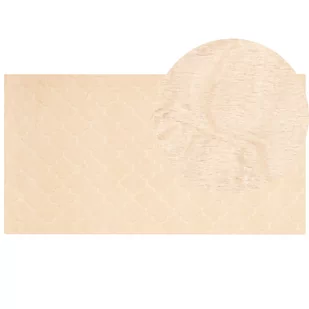 Dywan sztuczne futro królika 80 x 150 cm beżowy GHARO - Dywany - miniaturka - grafika 1