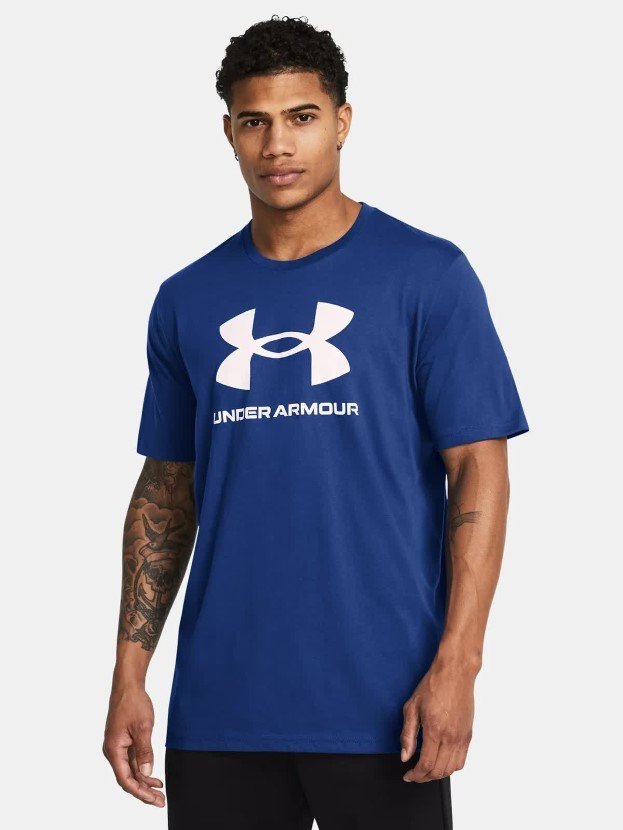 T-shirt męski Under Armour Sportstyle Logo 1382911-432 Niebieski