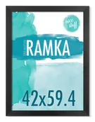 Ramki na zdjęcia - Ramka A2 Ramka na zdjęcia 42x59,4 ramki na zdjęcie czarna MDF foto rama - miniaturka - grafika 1