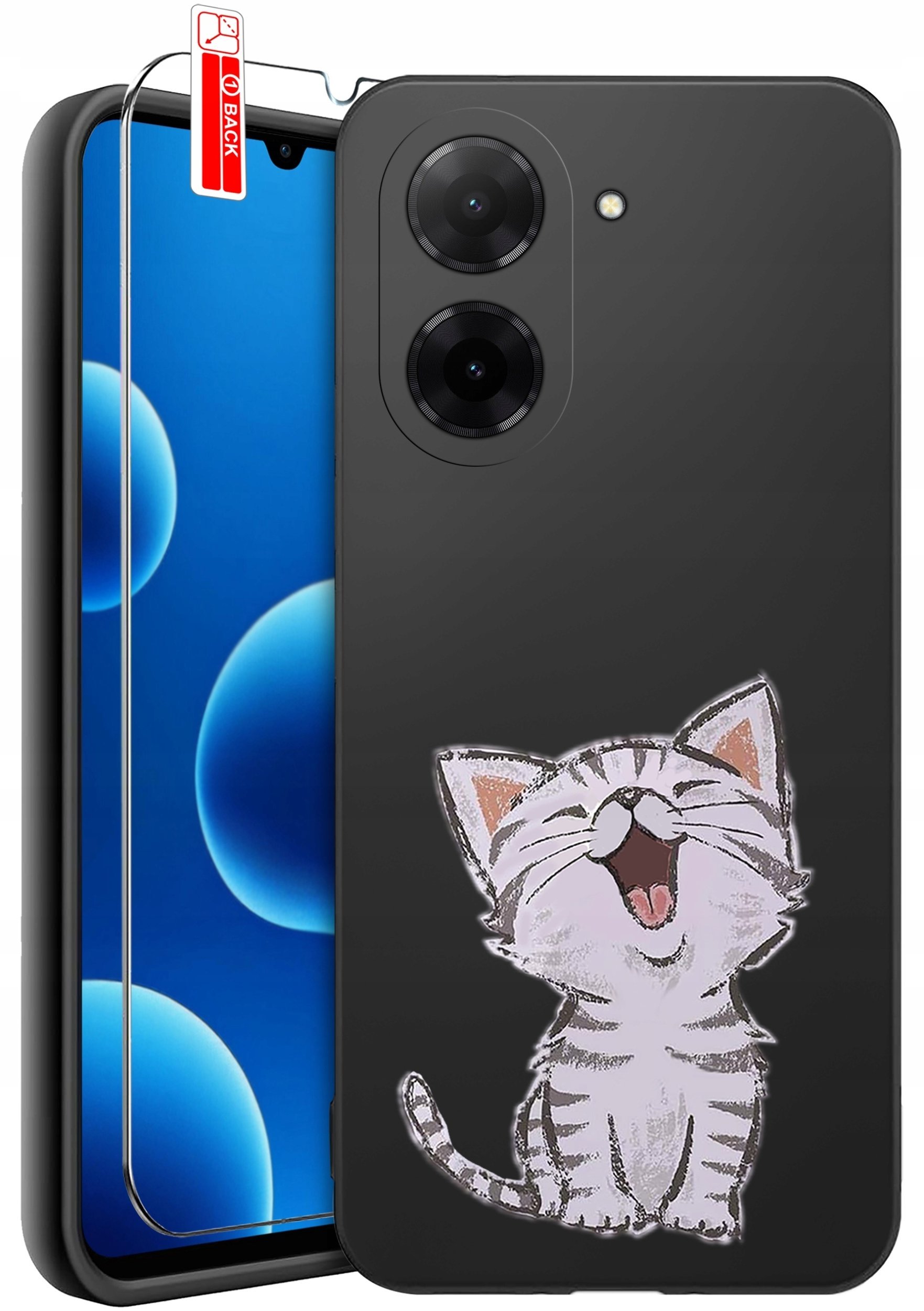 ETUI do Xiaomi Redmi A5 WZORY SILIKONOWE MATT CASE + SZKŁO 9H