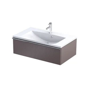 Szafka łazienkowa pod umywalkę Oristo Etna 80 cm brązowy mat OR52-SD1S-80-21R - Szafki łazienkowe - miniaturka - grafika 1