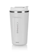 Kubki termiczne - Banquet Kubek termiczny podróżny ARTY 450 ml, biały - miniaturka - grafika 1