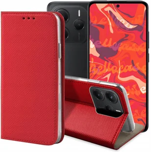 ETUI Z KLAPKĄ DO XIAOMI REDMI NOTE 14 5G CZERWONE ZAMYKANE MAGNETYCZNE CASE - Etui i futerały do telefonów - miniaturka - grafika 1