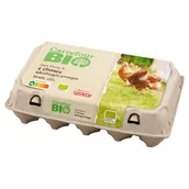 Jaja - Carrefour Bio Jaja klasy A z chowu ekologicznego o różnej wielkości 15 sztuk - miniaturka - grafika 1