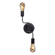 Lampy ścienne - Kaja ALFRED OLSZEWSKI Czarny kinkiet na żarówki z dużym gwintem K-3895 z serii SKADI - miniaturka - grafika 1