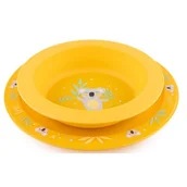 Zestawy naczyń dla dzieci - canpol Babies Zestaw naczyń Exotic Animals, 2 elementy, żółty - miniaturka - grafika 1