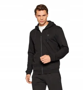 GUESS BLUZA MĘSKA Z KAPTUREM ALDWIN ZIP HOODED SWEATSHIRT CZARNA r.L - Bluzy męskie - miniaturka - grafika 1