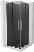 Kabiny prysznicowe - Mexen Velar Duo kabina prysznicowa rozsuwana 90x90 cm, grafit, biała - 871-090-090-42-20 - miniaturka - grafika 1