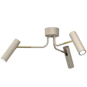 Lampy sufitowe - Minimalistyczna, beżowo-złota lampa ze spotami LX 279 z serii AXION - miniaturka - grafika 1