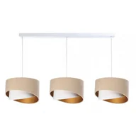 Lampy sufitowe - Beżowa potrójna lampa wisząca welurowa - 7X S503 N2-L48 - miniaturka - grafika 1