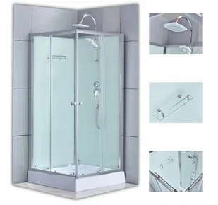 Kabina prysznicowa kwadratowa zabudowana 90x90 WSH-308 - Kabiny z hydromasażem - miniaturka - grafika 1