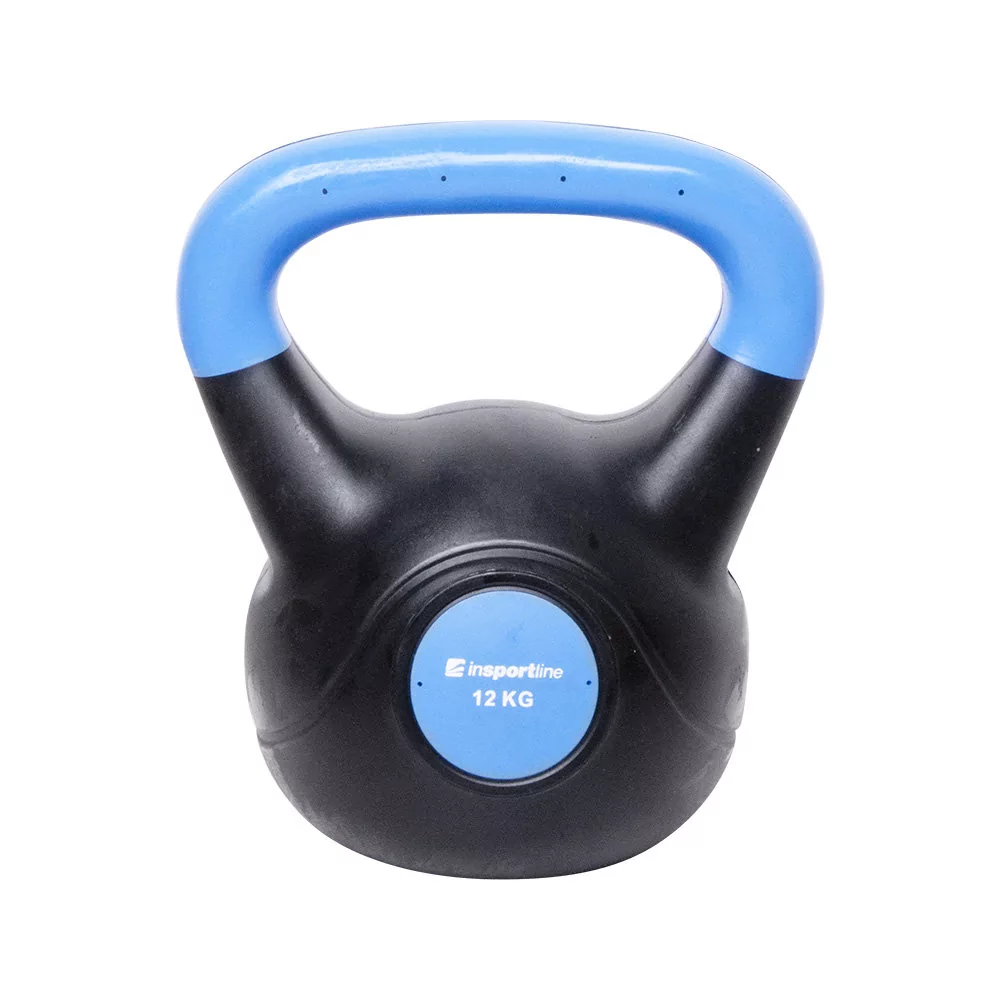 InSportLine Hantla bitumiczna Kettlebell Dark 12 kg 1IN-10740