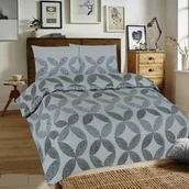 Pościel - Matex Pościel flanelowa 140x200 F-74A-1 maroko szara czarna niebieska - miniaturka - grafika 1