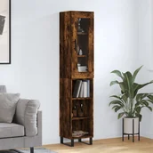 Szafki do salonu - Wysoka szafka, przydymiony dąb, 34,5x34x180 cm Lumarko! - miniaturka - grafika 1
