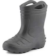 Buty dla dziewczynek - Ladeheid Kalosze dziecięce, lekkie jak piórko, z tworzywa EVA, kalosze termiczne z podszewką KL051, szary (Graphite), 24 EU - miniaturka - grafika 1