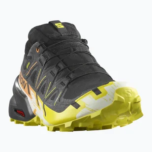 Buty do biegania męskie Salomon Speedcross 6 GTX black/sulphur spring/bird of paradise - Sport OUTLET - miniaturka - grafika 1