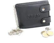 Portfele - Portfel Męski CA H Skóra Naturalna Duży Poziomy Z Zapięciem Podwójnym I Łańcuszkiem CA5609 - miniaturka - grafika 1