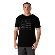 Koszulki męskie - Męska koszulka z krótkim rękawem Helly Hansen Shoreline T-shirt 3.0 black - M - miniaturka - grafika 1