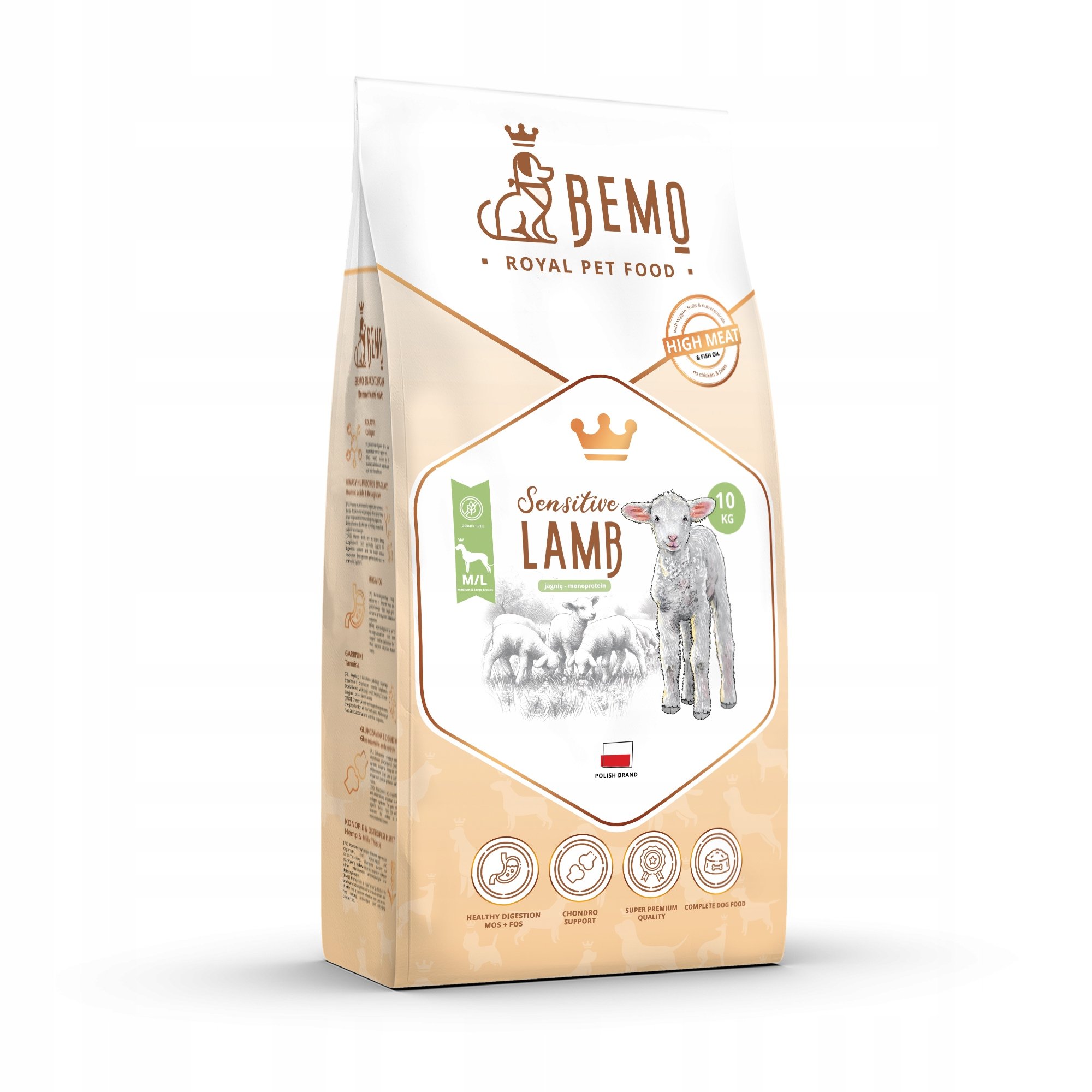 Bemo Sensitive Lamb sucha karma dla psa 10 kg jagnięcina duże średnie rasy